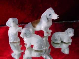   Lot ERPHILA PORCELAIN DOG & PUPPIES Figurines DACHSHUND Miniature CUTE