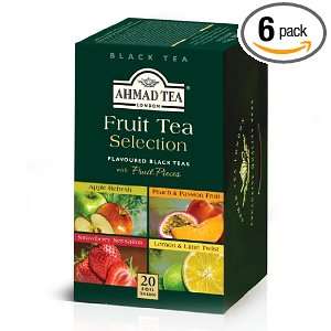 Ahmad Tea Fruit Tea Selection, 20 Count (Pack of 6)  