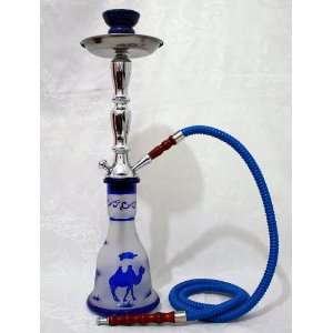 19 BLUE Hookah Shisha Nargila with Desert Camel Vase and Decorative 