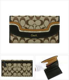New Auth~COACH Signature Spec Slim Envelop Wallet BKOMA (Gift Receipt 