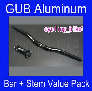 GUB bicycle Handle Bar + Stem Value Pack (BLACK)  