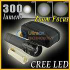Portable Zoom In/Out Focus CREE Q5 LED 300Lumen 3Mode 7 W Flashlight 