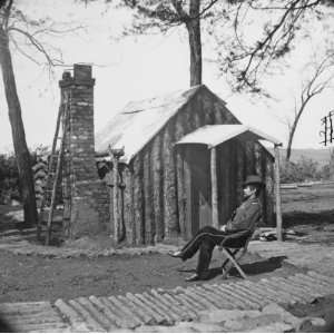 Virginia. Army of the Potomac. Officers winter quarters 1864 Mar 