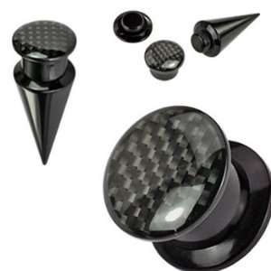  2 in 1 interchangable black acrylic screw fit taper with 