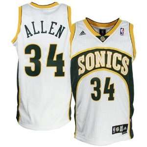   Seattle SuperSonics #34 Ray Allen White Swingman Basketball Jersey