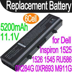 Cell Battery For Dell Inspiron 1525 1526 1545 RU586 0WK379 0X284G 