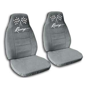   seat covers. Seperate headrest included. Steel grey racing seat covers