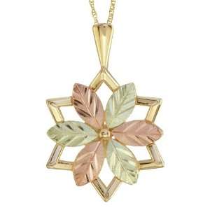    Leaf Pinwheel Necklace and Earrings Gold Jewelry Set Jewelry