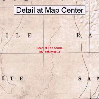   Quadrangle Map   Heart of The Sands, New Mexico (Folded/Waterproof