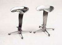 GIRARI TRACTOR BAR OUR COUNTER STOOLS IN POLISHED METAL FINISH  
