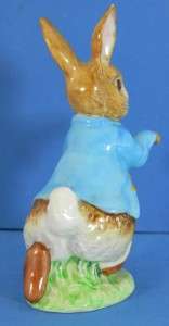 Beswick Peter Rabbit Figurine BP2 Gold Oval Mark + Book  