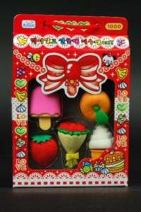ERASER SET 80 pc Hapa Iwako Puzzle Food Asian Toy #1338  