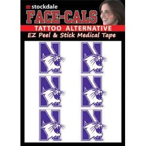  Northwestern Wildcats Logo Facial Sticker   Purple Sports 