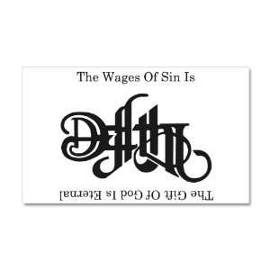  38.5 x24.5 Wall Vinyl Sticker The Wages Of Sin Is Death 