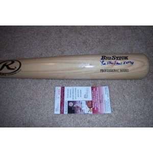  Lee MacPhail Autographed Bat   Yankees hof Jsa coa Full 