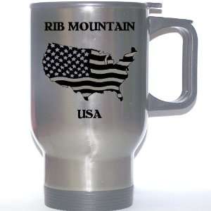  US Flag   Rib Mountain, Wisconsin (WI) Stainless Steel Mug 