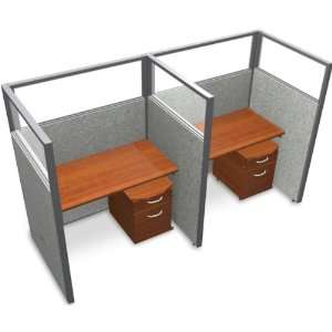   Two 63H Units   4W Desks   Translucent Top Panels