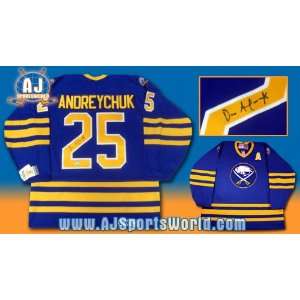  DAVE ANDREYCHUK Buffalo Sabres SIGNED Retro Hockey JERSEY 