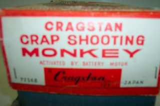 VINTAGE CRAGSTAN MONKEY SHOOTING CRAPS DICE  