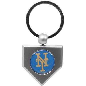  New York Mets Silver Pewter Home Plate Keychain Sports 
