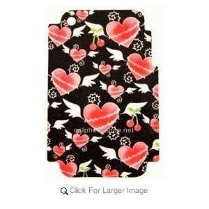    Hearts Protective Skin For Apple iPhone 3G, 3GS Electronics