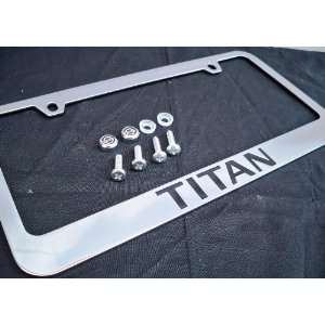  Nissan Titan Chrome Metal License Plate Frame with Screw 
