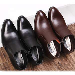   Mens Dress Leather Shoes Formal Casual Black Brown Ankle Boots Stylish