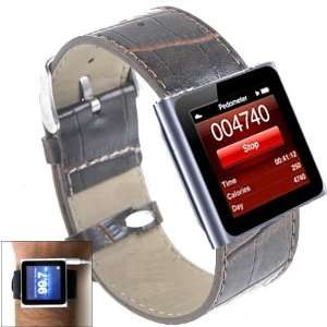 Leather Watch Strap Design Wristband Wrist Strap for Apple iPod Nano 