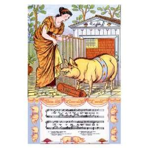  There Was a Lady Loved a Swine 20x30 poster Home & Garden