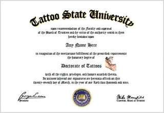 Tattoos Diploma   Tattoo Lover Body Art Diploma  