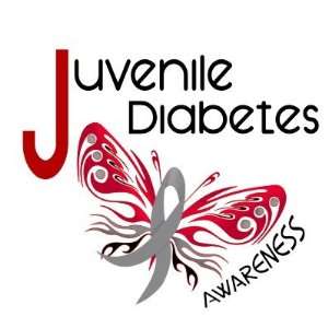 Juvenile Diabetes BUTTERFLY 3 Round Stickers Arts, Crafts 
