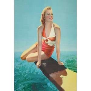  Kathy at the Pool   Paper Poster (18.75 x 28.5) Sports 