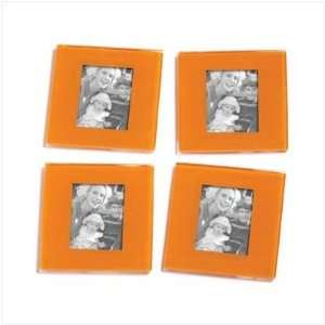  Orange Photo Frame Drink Coasters