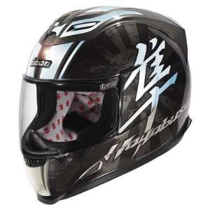  Icon Airframe Hayabusa Motorcycle Helmet   Night Black 