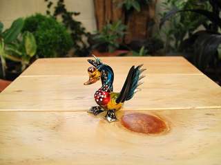 Handmade Duck Art Glass Blown Animal Bird Figurine Gift  