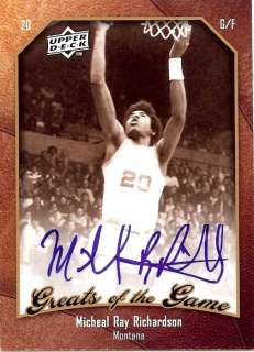 2009/10 Greats of the Game Michael Ray Richardson AUTO  