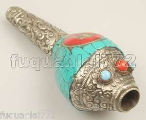 Tibetan Conch Shell Bugle Buddhist Trumpet Horn 4.5  