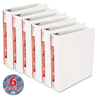 NEW Office D Ring View Binder 2 inch White   6 ct  