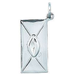 Sterling Silver Sealed with a Kiss Envelope Charm  