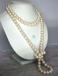 48 10 11mm White Fresh Water Pearl Strand Necklace  