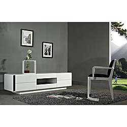 Maranello White/ Black Six drawer TV Stand  