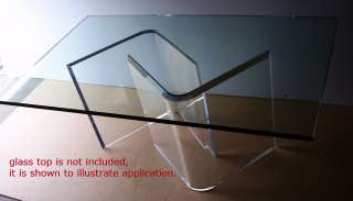 This example glass is 48 x 28 x 3/4 thick , and is not included, just 