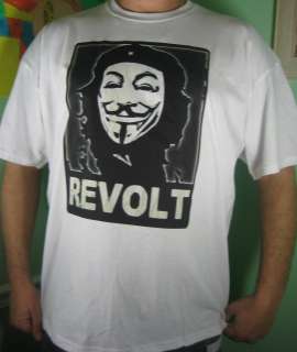 ANONYMOUS Che Guevara T shirt REVOLT Black Anon  
