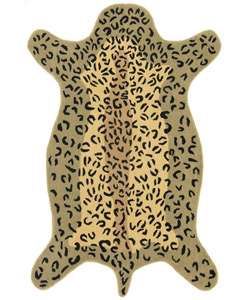 Handmade Wool Leopard Rug (4 x 6)  