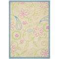 Handmade Childrens Paisley Ivory New Zealand Wool Rug (8 x 10 