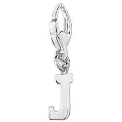 Sterling Silver Initial J Charm  