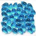 Czech Glass Aqua Capri Blue 9 mm Drop Beads (100)