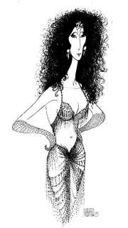 CHER by AL HIRSCHFELD, Signed, Limited Edition Etching  