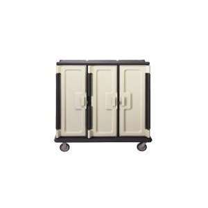 Cambro Tall 3 comp Meal Delivery Cart W/ Security Package, Light Gray 