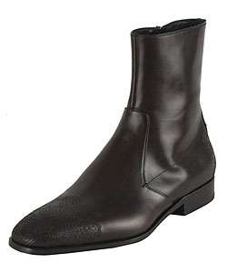 Prada Perforated Mens Leather Ankle Boots  